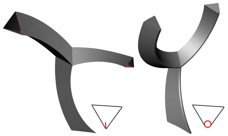 Deltaribs with internal 'flanges'